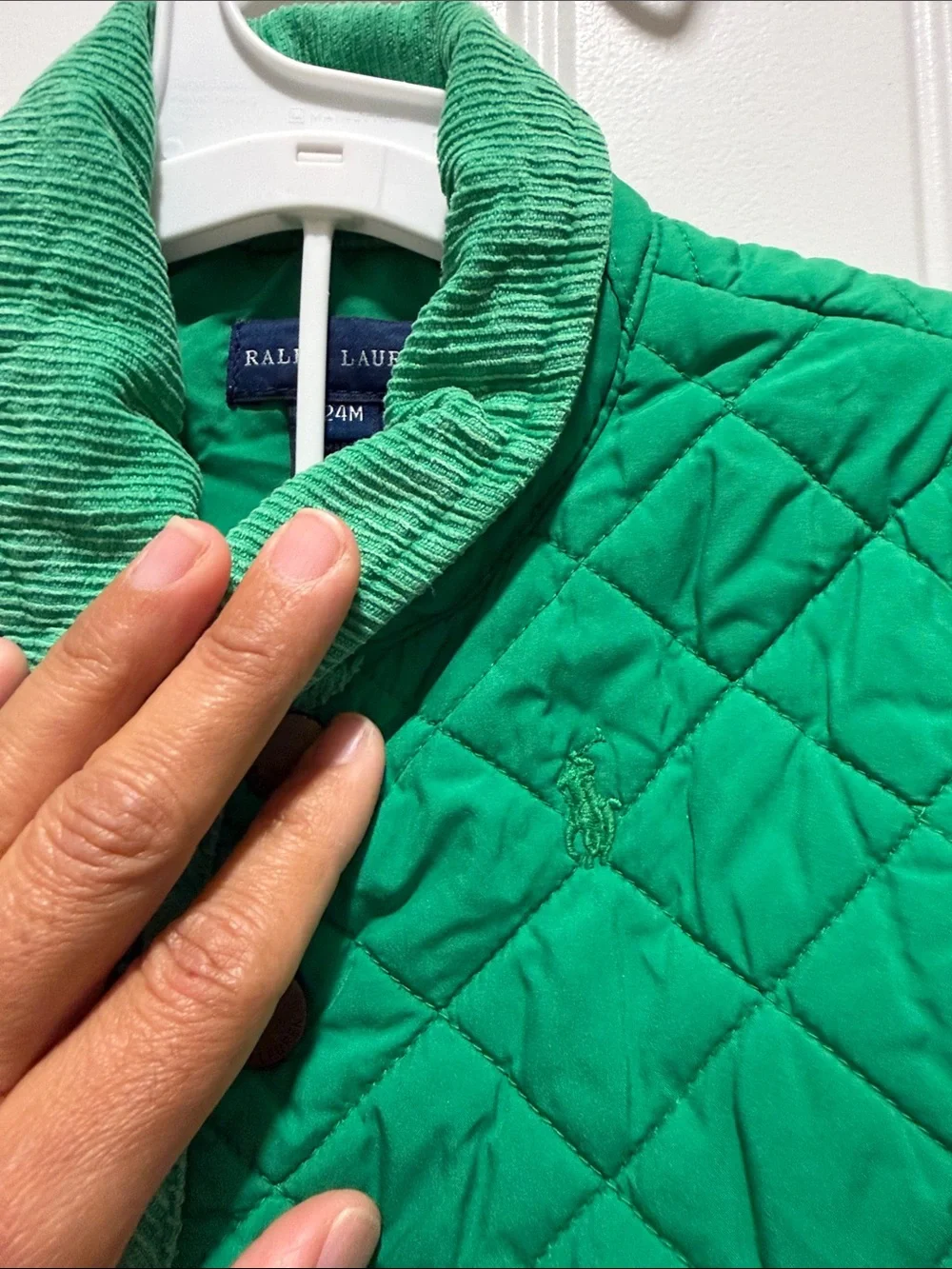 Ralph Lauren Girls' Quilted Emerald Green Puffer Jacket